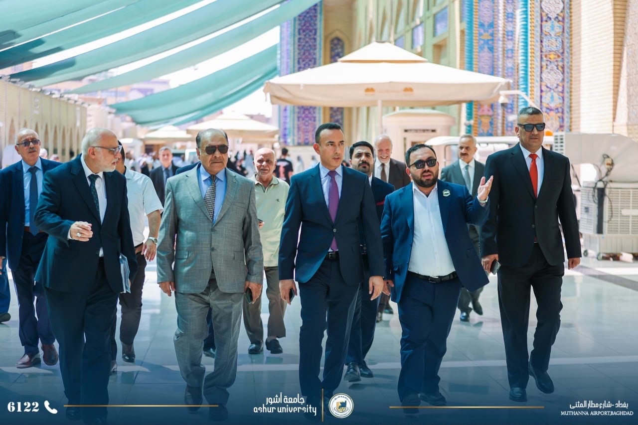 رئيس جامعة آشور الأستاذ الدكتور كاظم الماجدي يزور العتبة الكاظمية المقدسة ويلتقي أمينها العام الأستاذ الدكتور حيدر الأنباري لبحث آفاق التعاون الأكاديمي والفني المشترك
